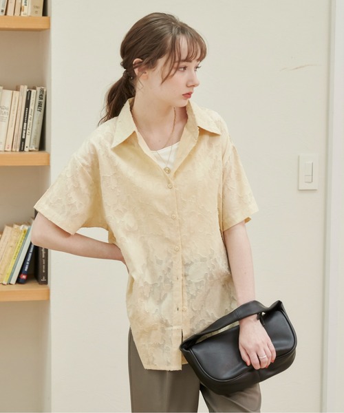 AMERI ジャガード シースルー 長袖シャツ Ameri VINTAGE（シャツ/ブラウス(長袖/七分)）のフリマアイテム一覧