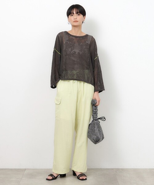 美品★index カシミヤ混なめらかコートL インデックスオペークドットクリップ 美品☆index カシミヤ混なめらかコートL インデックスオペーク