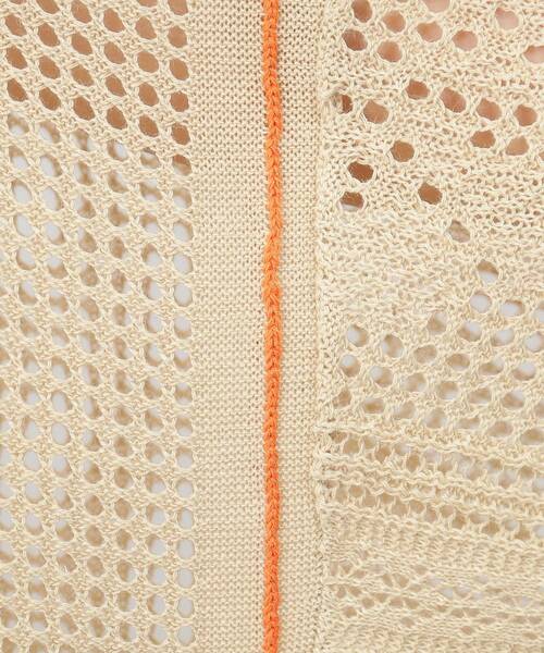 OPAQUE.CLIP（オペークドットクリップ）の「◆スカシ柄編みニット 麻混【洗濯機洗い可】（ニット/セーター・レディース・チャコールグレー/ホワイト/ライトベージュ・40/38）」の11枚目の写真