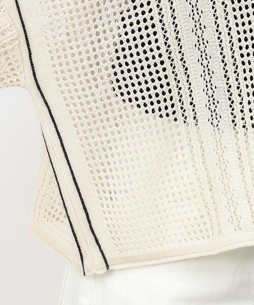 OPAQUE.CLIP（オペークドットクリップ）の「◆スカシ柄編みニット 麻混【洗濯機洗い可】（ニット/セーター・レディース・チャコールグレー/ホワイト/ライトベージュ・40/38）」の21枚目の写真