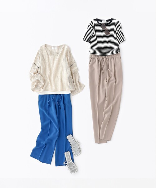 OPAQUE.CLIP（オペークドットクリップ）の「◆スカシ柄編みニット 麻混【洗濯機洗い可】（ニット/セーター・レディース・チャコールグレー/ホワイト/ライトベージュ・40/38）」の22枚目の写真