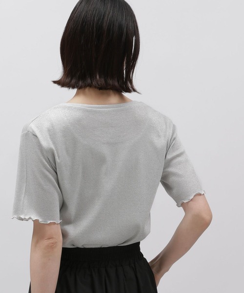 LAKOLE（ラコレ）の「ラメメロー半袖TEE / 119360（Tシャツ/カットソー・レディース・ラベンダー/ライトグレー/ライム/ブラック・MEDIUM/SMALL）」の16枚目の写真