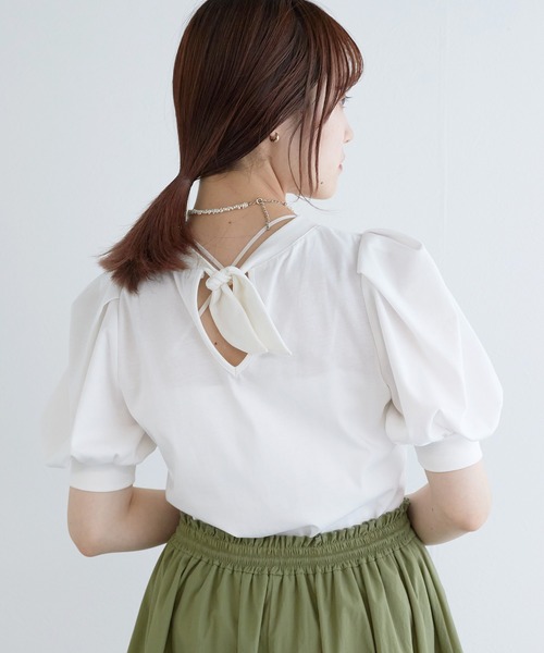 w closet（ダブルクローゼット）の「後ろリボンパフスリーブプル