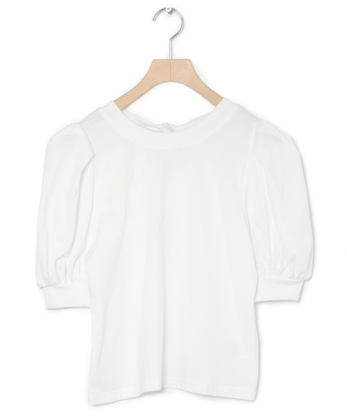 正規品♡リボンプルオーバー♡オフホワイト w closet（ダブルクローゼット）の「後ろリボンパフスリーブプル