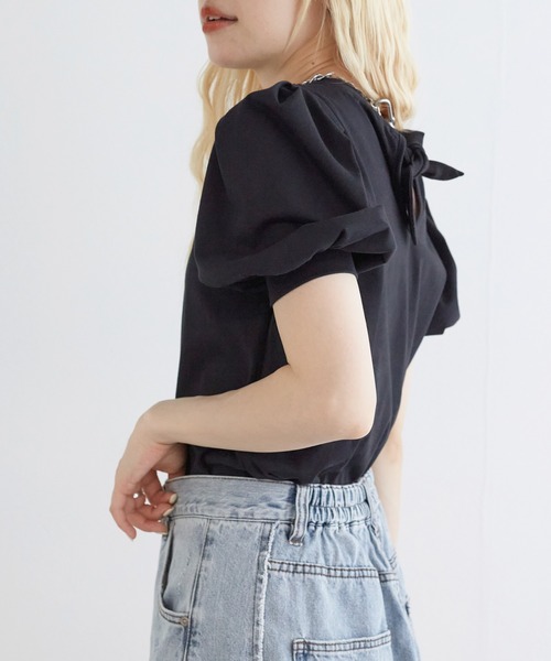 mille fille closet タグ付未使用 プルオーバー　リボン　M mille fille closet by LODISPOTTO（ミルフィーユクローゼット