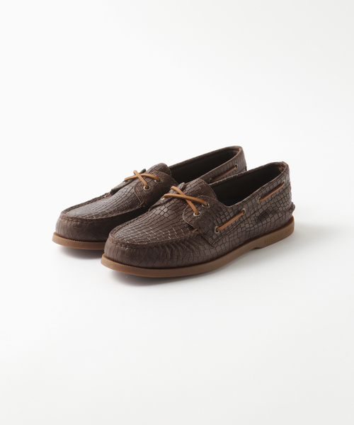 Sperry (スペリー)の「SPERRY / スペリー MA/O 2EYE EXOTICS STS25289/STS25290(モカシン/デッキシューズ・メンズ・ブラウン/ブラック・28cm/27cm/26cm/25cm)」の2枚目の写真