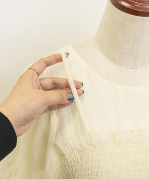 レイヤード風半袖シャーリングブラウス（シャツ/ブラウス）｜CLETTE（クレット）