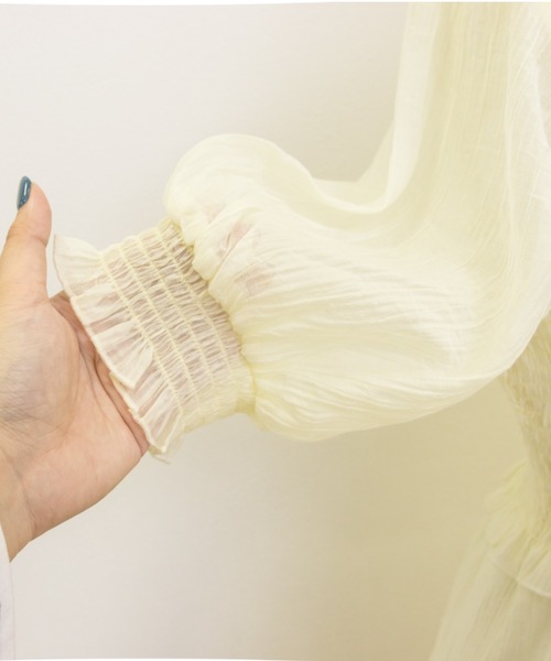 レイヤード風半袖シャーリングブラウス（シャツ/ブラウス）｜CLETTE（クレット）