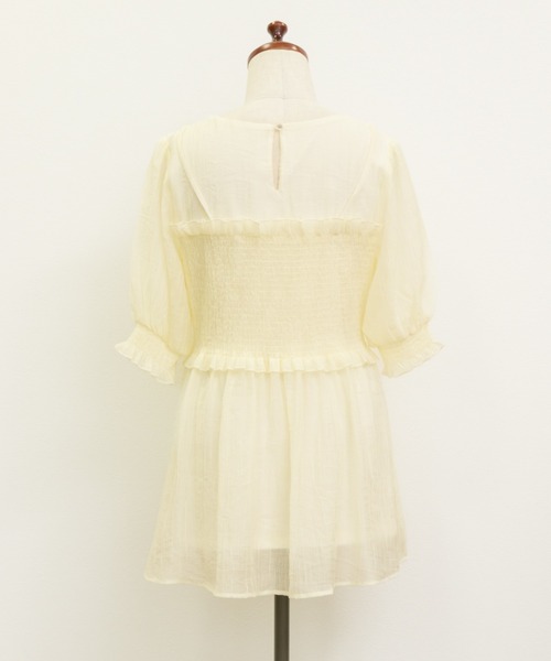 レイヤード風半袖シャーリングブラウス（シャツ/ブラウス）｜CLETTE（クレット）