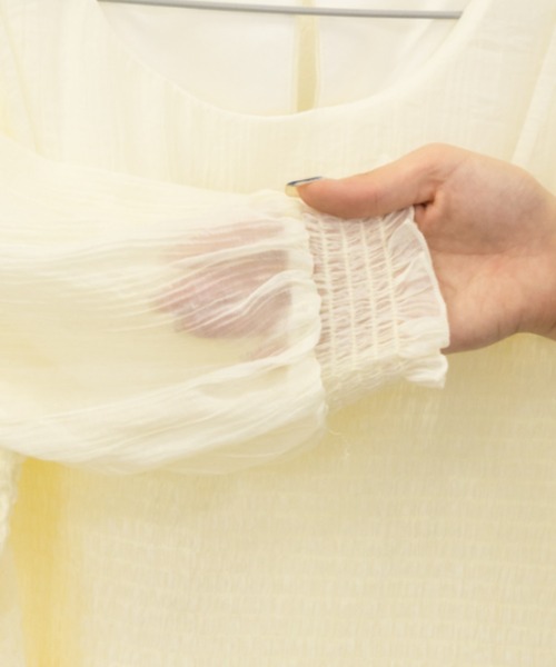 レイヤード風半袖シャーリングブラウス（シャツ/ブラウス）｜CLETTE（クレット）