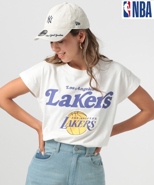 NBA(エヌビーエー)の「NBAフレンチスリーブプルオーバー(Tシャツ/カットソー・レディース・ブルー/ブラック/パープル/オフホワイト・FREE)」の2枚目の写真