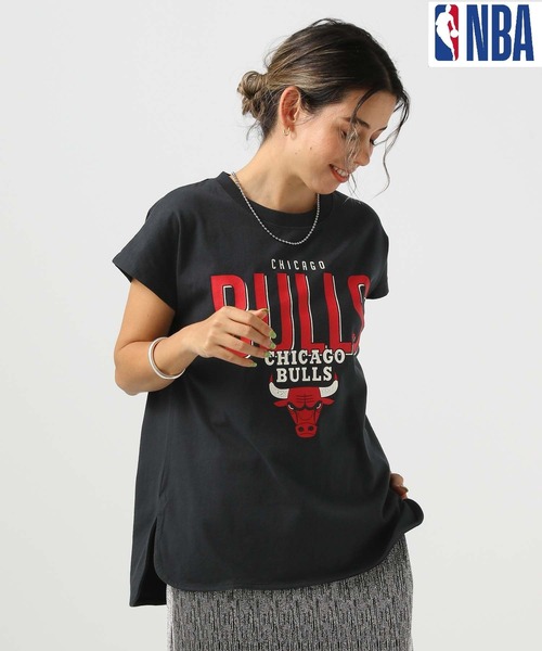 NBA(エヌビーエー)の「NBAフレンチスリーブプルオーバー(Tシャツ/カットソー・レディース・ブルー/ブラック/パープル/オフホワイト・FREE)」の14枚目の写真