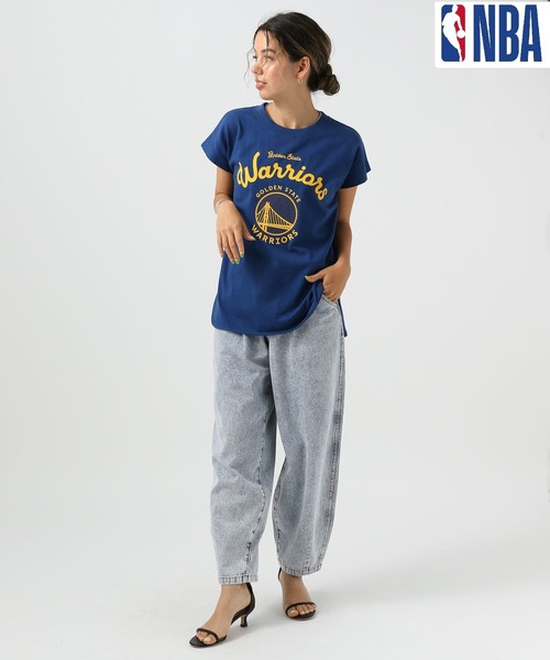 NBA(エヌビーエー)の「NBAフレンチスリーブプルオーバー(Tシャツ/カットソー・レディース・ブルー/ブラック/パープル/オフホワイト・FREE)」の15枚目の写真