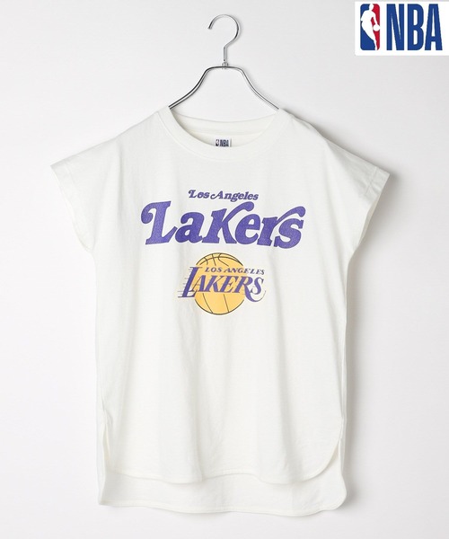 NBA(エヌビーエー)の「NBAフレンチスリーブプルオーバー(Tシャツ/カットソー・レディース・ブルー/ブラック/パープル/オフホワイト・FREE)」の21枚目の写真