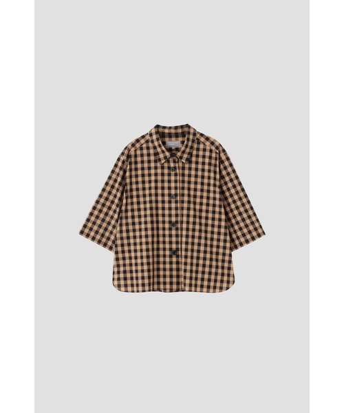 極美品♪マーガレットハウエル M リネン 半袖シャツ リボン ブラウス オレンジ 美品】マーガレットハウエル リネン シャツ ブラウス 半袖 日本