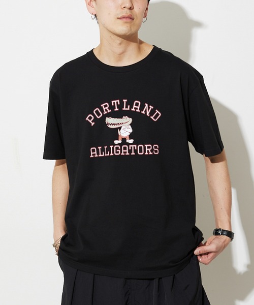 JOURNAL STANDARD relume（ジャーナルスタンダード　レリューム）の「【ZOZO限定】FAB KNIT / ファブニット College Logo Tee 2（Tシャツ/カットソー・メンズ・ホワイト系その他/ブラック系その他/ホワイト系その他2/ブラック系その他2/ホワイト/ブラック・S/M/L/XL）」の5枚目の写真
