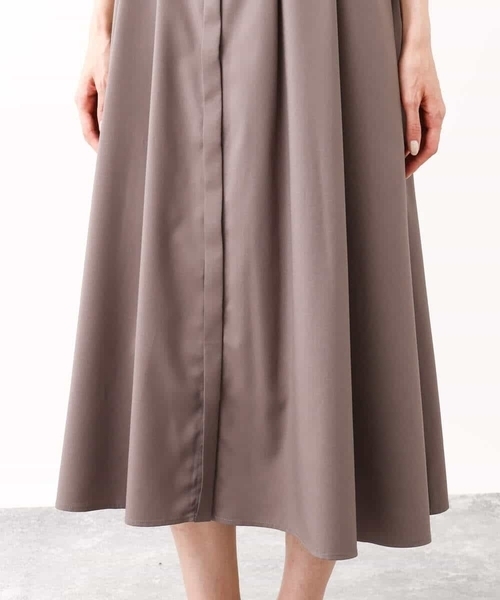 MK MICHEL KLEIN（エムケーミッシェルクラン）の「ウエストタックシャツワンピース/洗える（シャツワンピース・レディース・グリーン/モカ・38）」の21枚目の写真