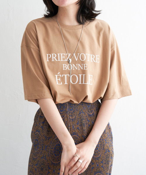 VENCEEXCHANGE(ヴァンスエクスチェンジ)の「【接触冷感】USAコットンロゴプリントTシャツ(Tシャツ/カットソー・レディース・ブラック/オフホワイト/ベージュ/グリーン系/キャメル・FREE)」の15枚目の写真
