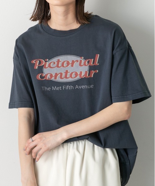 【WEB限定・洗える】ビンテージロゴTEE セール】 Odub:〈手洗い可能〉ビンテージ加工 ロゴ TEE◇ （T