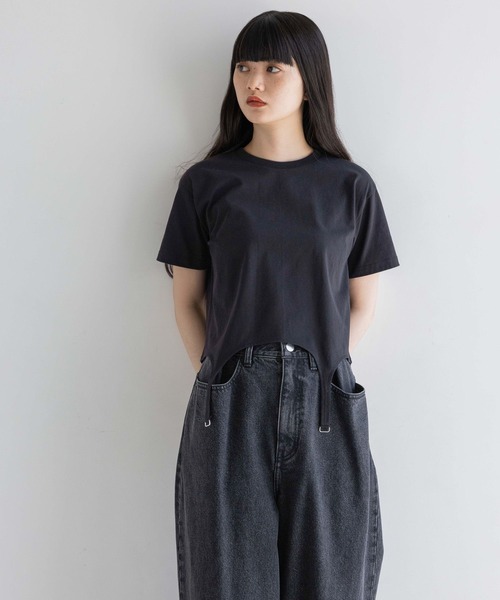 yuw(ユウ)の「ガーターTee 134999(Tシャツ/カットソー・レディース・ブラック/ホワイト・FREE)」の19枚目の写真