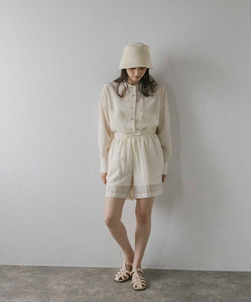 セール】【MINERTE】sheer short pants / 裏地付きシアー