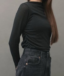【IRIS 47】pleats long sleeve tops/プリーツ ロングスリーブ トップス