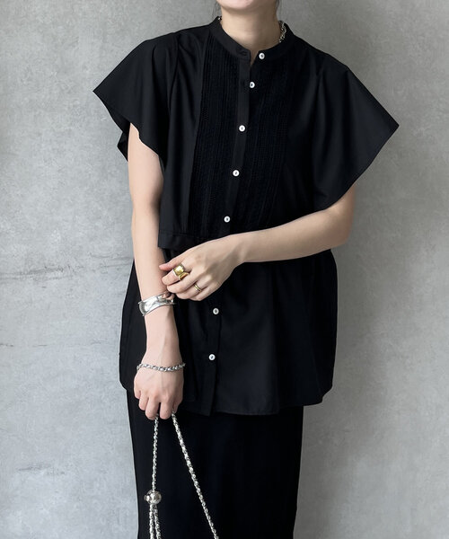 DouDou(ドゥドゥ)の「【WEB限定】ペプラム切替ブラウス(シャツ/ブラウス・レディース・ブラウン/オフホワイト/ブラック・FREE)」の19枚目の写真