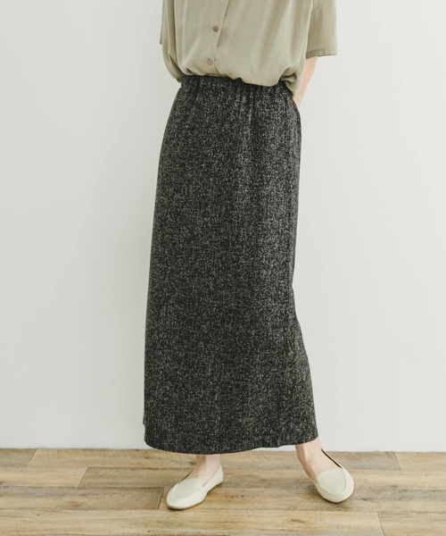 ITEMS URBANRESEARCH(アイテムズ アーバンリサーチ)の「ツイードライクペンシルスカート(スカート・レディース・ベージュ/ブラック・FREE)」の4枚目の写真