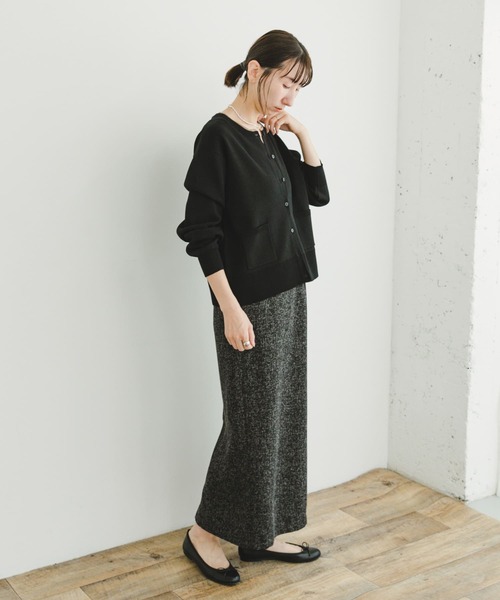 ITEMS URBANRESEARCH(アイテムズ アーバンリサーチ)の「ツイードライクペンシルスカート(スカート・レディース・ベージュ/ブラック・FREE)」の11枚目の写真