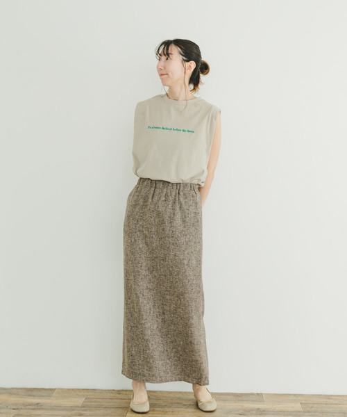 ITEMS URBANRESEARCH(アイテムズ アーバンリサーチ)の「ツイードライクペンシルスカート(スカート・レディース・ベージュ/ブラック・FREE)」の14枚目の写真