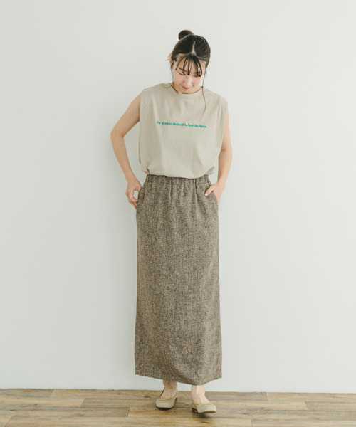ITEMS URBANRESEARCH(アイテムズ アーバンリサーチ)の「ツイードライクペンシルスカート(スカート・レディース・ベージュ/ブラック・FREE)」の15枚目の写真