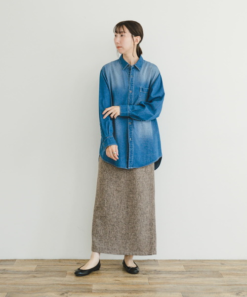 ITEMS URBANRESEARCH(アイテムズ アーバンリサーチ)の「ツイードライクペンシルスカート(スカート・レディース・ベージュ/ブラック・FREE)」の21枚目の写真