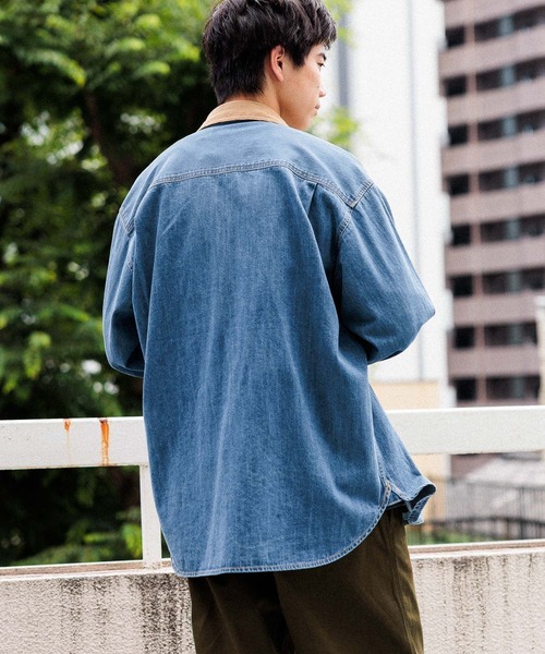 、  コーデュロイ シャツ、emily's denim(6/6まで セール】デニムワイドシャツ（シャツ/ブラウス）｜AMELY（エミリー）の