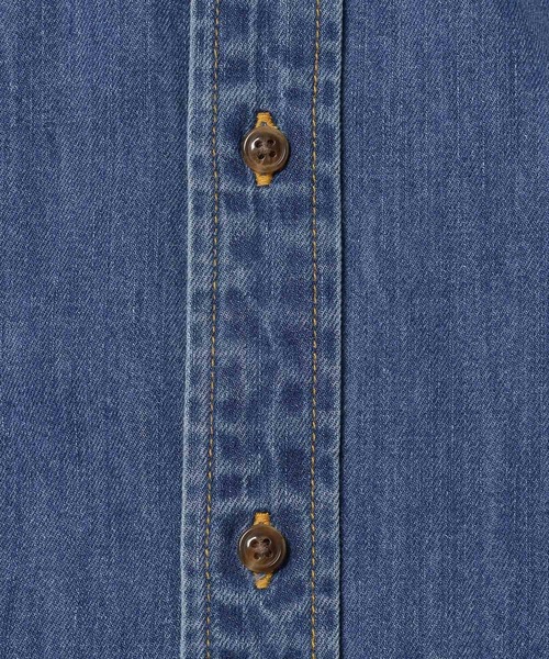 niko and（ニコアンド）の「襟コーデュロイデニムシャツ