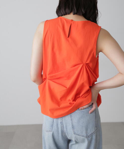 FREE'S MART（フリーズマート）の「◆イレギュラータックデザインブラウス（シャツ/ブラウス・レディース・ホワイト/ブラック/オレンジ・FREE）」の14枚目の写真