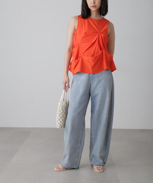 FREE'S MART（フリーズマート）の「◆イレギュラータックデザインブラウス（シャツ/ブラウス・レディース・ホワイト/ブラック/オレンジ・FREE）」の13枚目の写真