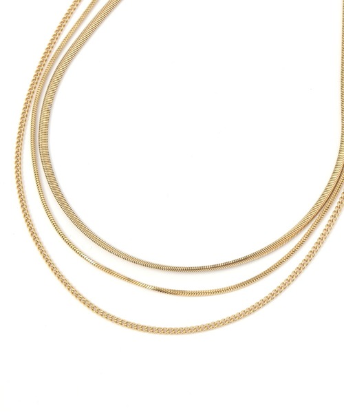 GLOBAL WORK（グローバルワーク）の「ステンレスシンプル三連ネックレス/138704（ネックレス・レディース・ゴールド/シルバー・ONE SIZE）」の2枚目の写真