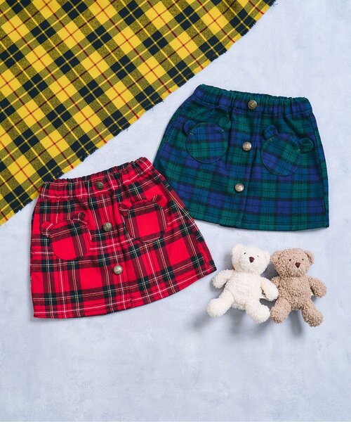 apres les cours（アプレレクール）の「【リンク】tiny bear チェックスカート（スカート・キッズ・レッド/グリーン・120/110/100/90/80）」の5枚目の写真