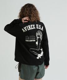 トップス AVIREX LEOPARD VARSITY LOGO PARKA 取扱店限定アイテム》LEOPARD VARSITY LOGO PARKA（パーカー）｜AVIREX