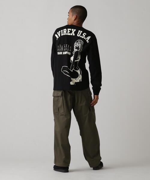 AVIREX（アヴィレックス）の「《WEB&DEPOT限定》BLACK SCORPIONS LONGSLEEVE T-SHIRT / ブラック スコーピオン 長袖Tシャツ（Tシャツ/カットソー・レディース・その他/ブラック/ホワイト・F）」の12枚目の写真