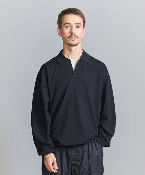 BEAUTY&YOUTH UNITED ARROWS(ビューティーアンドユースユナイテッドアローズ)の「DEO プレーティング スキッパーニット -抗菌・防臭 ウォッシャブル-(ニット/セーター・メンズ・ネイビー/オリーブ・XL/L/M/S)」の3枚目の写真