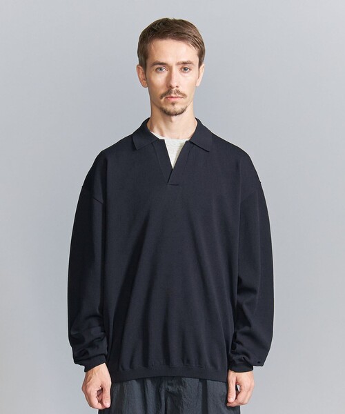 BEAUTY&YOUTH UNITED ARROWS(ビューティーアンドユースユナイテッドアローズ)の「DEO プレーティング スキッパーニット -抗菌・防臭 ウォッシャブル-(ニット/セーター・メンズ・ネイビー/オリーブ・XL/L/M/S)」の6枚目の写真