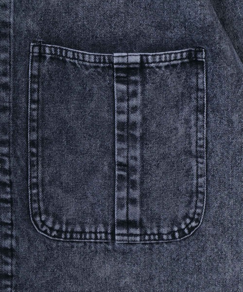 ANPAS（アンパス）の「10.5oz Vintage Wash Denim Jacket/10.5オンス ヴィンテージ ウォッシュ デニムジャケット（デニムジャケット・メンズ・ブラック/サックスブルー・L/M/LL）」の4枚目の写真
