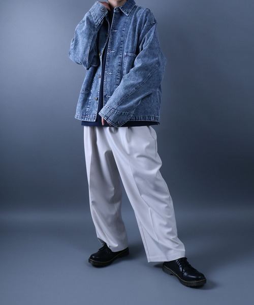 ANPAS（アンパス）の「10.5oz Vintage Wash Denim Jacket/10.5オンス ヴィンテージ ウォッシュ デニムジャケット（デニムジャケット・メンズ・ブラック/サックスブルー・L/M/LL）」の21枚目の写真