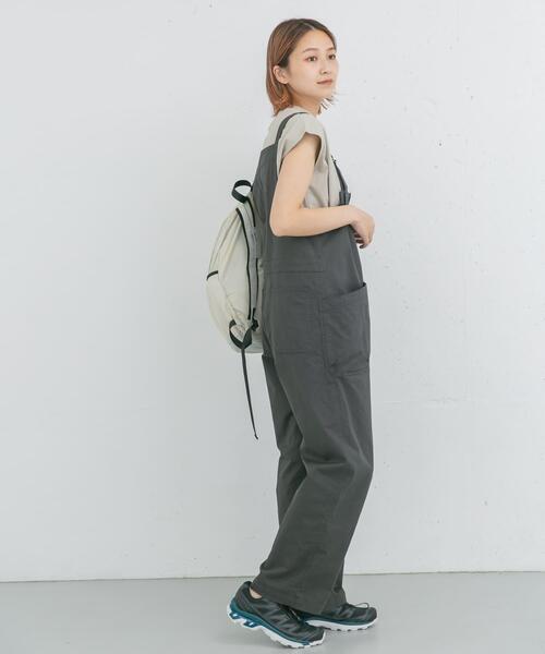EKAL(エカル)の「製品洗いジップデザインサロペット(サロペット/オーバーオール・レディース・チャコールグレー/キャメル・ONE)」の21枚目の写真