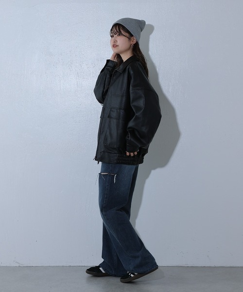 COLONY 2139（コロニートゥーワンスリーナイン）の「アクリルニット帽（ニットキャップ/ビーニー・レディース・ブラック/レッド/ライトグレー/ブルー/グレー系その他/ダークブラウン・FREE）」の22枚目の写真