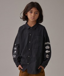 PAIRMANON STREET | 【PAIRMANON STREET】袖 プリント 長袖 シャツ(シャツ/ブラウス)