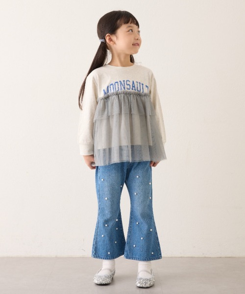 CIAOPANIC TYPY（チャオパニックティピー）の「【WEB限定】【KIDS】ウエスト切替チュールチュニック（Tシャツ/カットソー・キッズ・チャコールグレー/グレー/アイボリー・SMALL/MEDIUM/LARGE/X-LARGE/XX-LARGE）」の14枚目の写真
