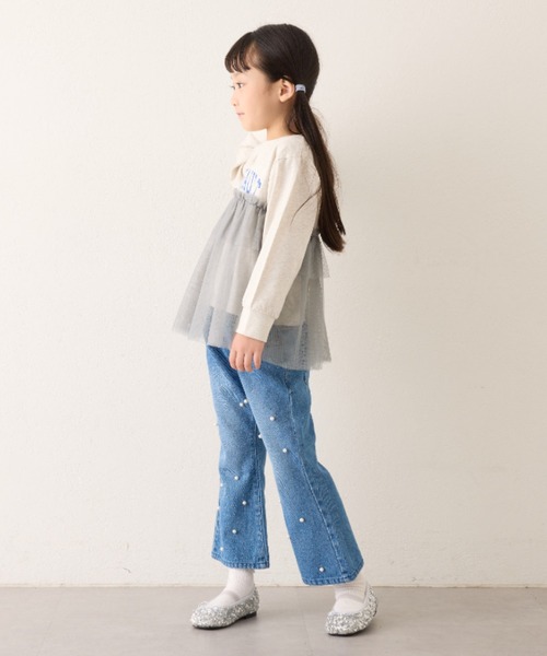 CIAOPANIC TYPY（チャオパニックティピー）の「【WEB限定】【KIDS】ウエスト切替チュールチュニック（Tシャツ/カットソー・キッズ・チャコールグレー/グレー/アイボリー・SMALL/MEDIUM/LARGE/X-LARGE/XX-LARGE）」の16枚目の写真