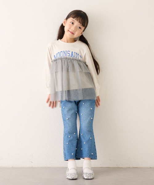 CIAOPANIC TYPY（チャオパニックティピー）の「【WEB限定】【KIDS】ウエスト切替チュールチュニック（Tシャツ/カットソー・キッズ・チャコールグレー/グレー/アイボリー・SMALL/MEDIUM/LARGE/X-LARGE/XX-LARGE）」の13枚目の写真